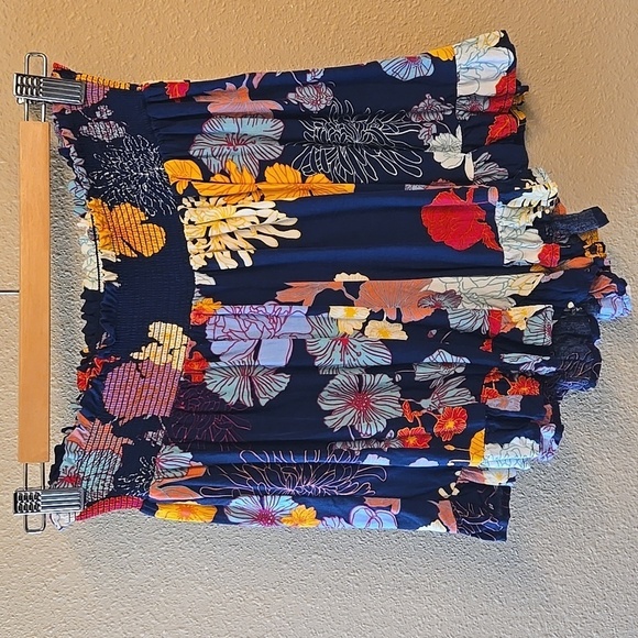 Grace and Lace Smocked Floral Print Summer Shorts - Picture 3 of 7